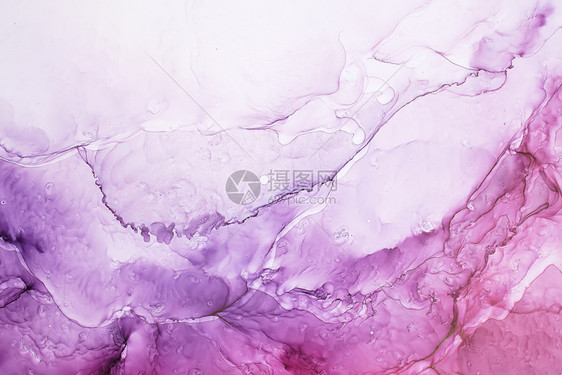 有质感的紫色墙纸原酒精墨画宏观照片抽象背景的部分内容包括图片