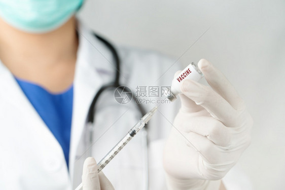 疫苗和注射器图片