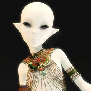 火星人3D说明一名女外国人奇怪的火星形设计图片
