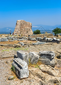 古董土耳其佩格蒙Pergamon土耳其07219土耳其古希腊城市佩格蒙Pergamon的废墟贝尔加马图片