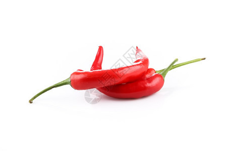 锋利的新鲜厨师红辣椒白背景孤立的红辣椒图片