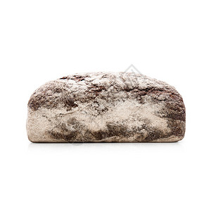 Rye面包在白色背景上被孤立TopView面包素食主义者黑麦物图片