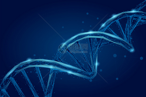 摘要3d多边形线框DNA分子螺旋医学遗传生物技术化学基因细胞概念矢量图解网生活实验室图片