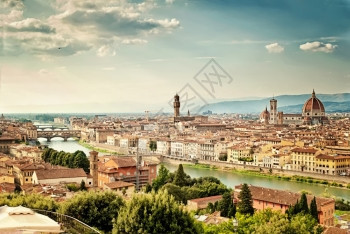 城市景观意大利语佛罗伦萨和圣玛丽亚德尔菲奥雷杜莫大教堂照片欧洲图片