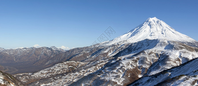 顶峰索普卡堪察加半岛火山景观堪察加半岛火山景观选择焦点高的图片