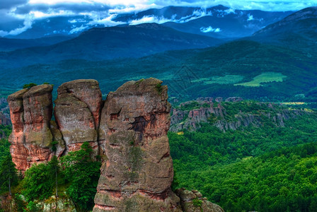 别洛格拉奇什基结石想知道岩层Belogradchishkiskali保加利亚图片