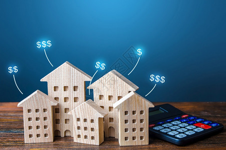 花费建筑物带有美元价格和计算器的住宅楼物业估值房屋价投资业务计划市场研究计算抵押贷款出租公寓的价格比较测量图片