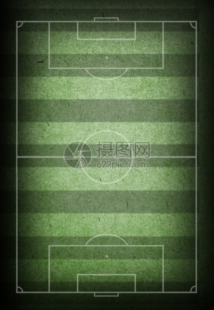 绿色游戏目标带有粗体纸纹理的足球字段图片