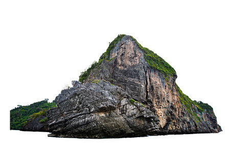 顶峰季节多岩石的泰国孤立绿色山和悬崖岩区域图片