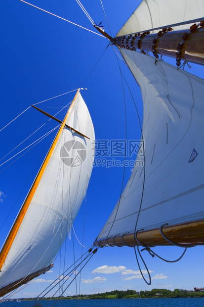 私人帆船游艇的吊杆帆和操纵风景旅行海娱乐图片