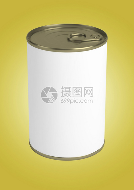 彩色孤立背景3d上的食物罐锡适合设计元素用于设计元素盒实际的铝图片