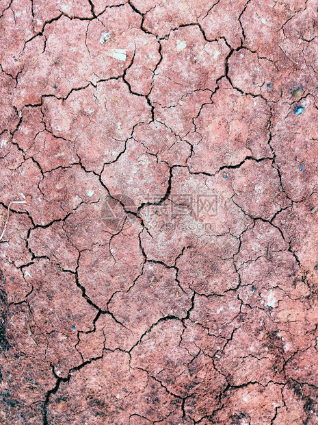 土壤气候干燥破裂的地球背景泥样式热图片