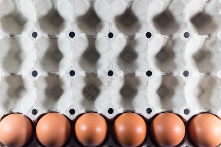 土鸡蛋纸板中的农场新鲜鸡蛋背景