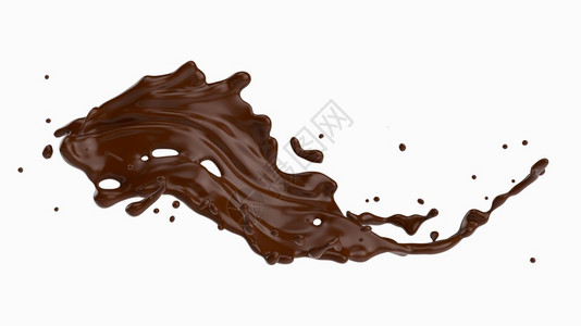 棕色的巧克力3D喷雾D插图咖啡甜点图片