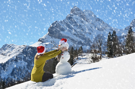 冷冻女孩装饰雪人圣诞老新的图片