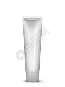 金属白色背景上孤立的空白化妆品管包装模型3d插图Name空白的美丽图片