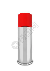 发胶化学白色背景上孤立的空白气溶胶套件3d插图银图片