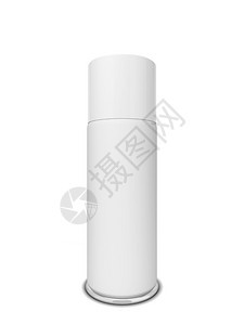 喷发胶瓶子白色背景上孤立的空白气溶胶套件3d插图图片