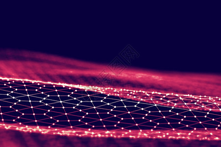 科学现代的矩阵网络技术背景未来科技蓝色背景低聚3d线Ai人工智能Scyfi空间网络技术背景空间插图图片