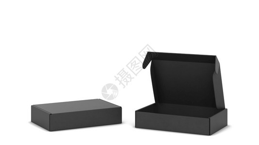晋升薄饼包装盒模型3d插图白色背景上孤立的空白袋长方形电子邮箱图片