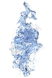 白色背景上分离的抽象液体喷洒3dmake流动冷冻的图片
