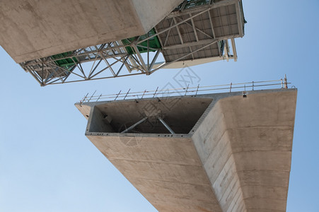 现代的重建中道路支离破碎通道城市金属图片