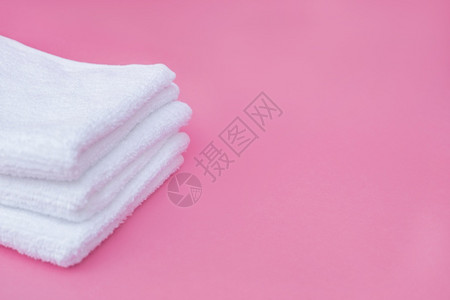 堆积的采取治疗粉色毛巾背景高分辨率照片白毛巾优质照片图片