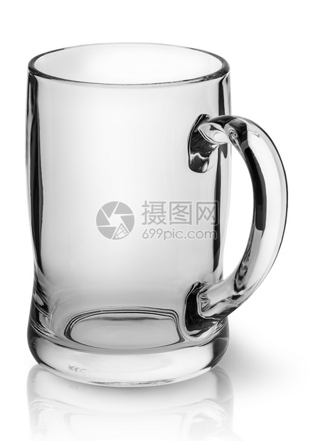 轮廓在白色背景上旋转孤立的啤酒顶景色Mug代表啤酒顶视图垂直的处理图片