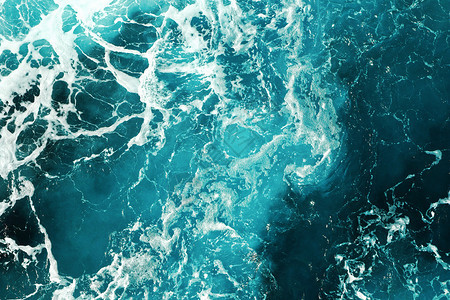 蓝色海水纹理波浪背景图片