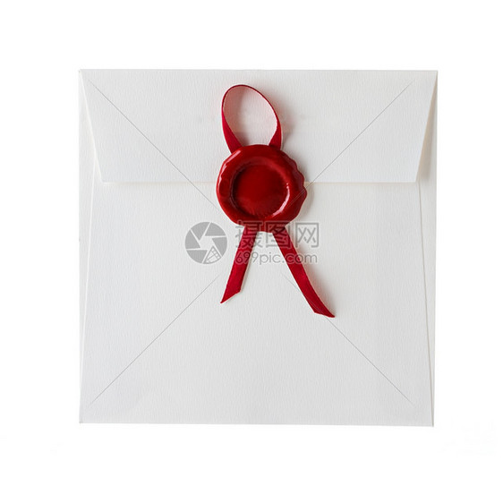 红色的回顾封有蜡印章的邮袋或信件老式的图片