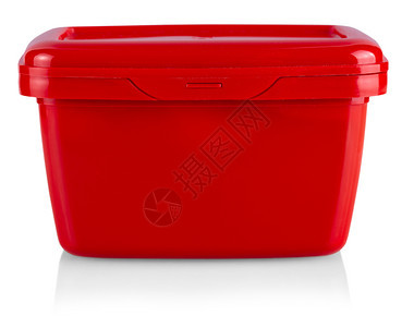 红色塑料盒有辣的韩文酱包裹切割挤图片