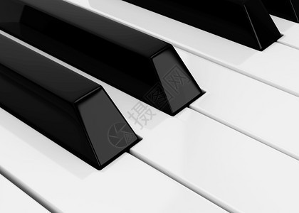 钢琴键3d插图韵律弦播放器图片