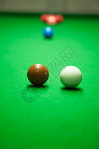 形象的乐趣玩准备开始播放匹配颜色的和位置彩牌局Snookerballsonatable图片