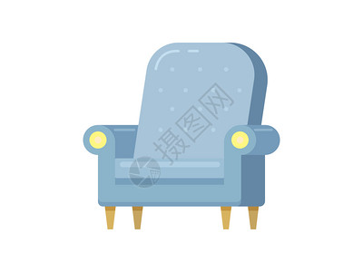 坐简单的家具漫画孤立的矢量符号Isophic插图以平板风格坦的椅子家具卡通孤立的象形图16网络图片