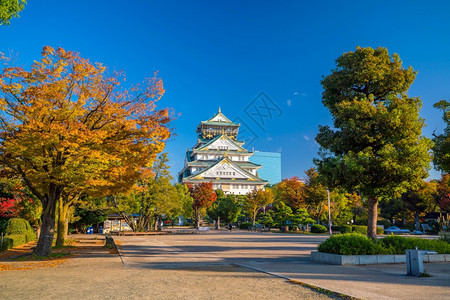 日本大阪城堡吸引力亚洲人公园图片