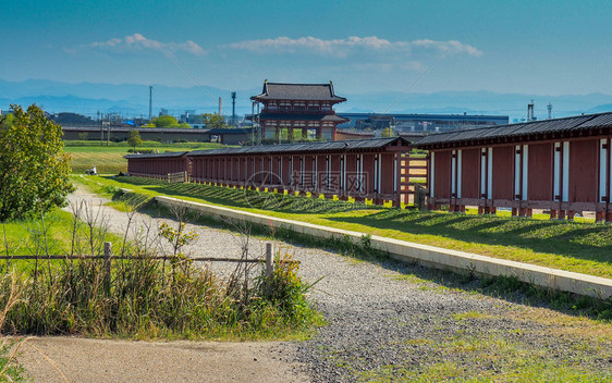 吸引力佛教徒老的JAPANNARAAPRI23017年月3日在甲拉海霍宫的HeijoPalaceSuzaku门图片