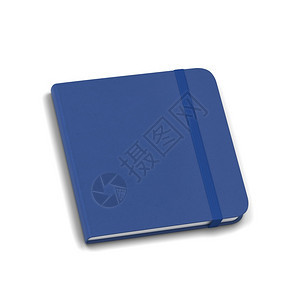 静止的商业白色背景上隔离的带弹闭合制模版3d插图空白笔记本教科书图片