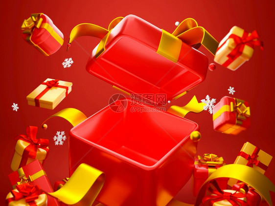 雪墙纸圣诞主题为产品广告打开礼盒3插图6使成为图片
