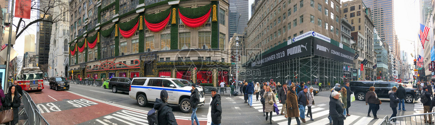 新的旅游人群纽约城市12月5日018年月5日第五大道一带的游客全市观光图片