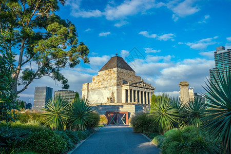 纪念在澳大利亚墨尔本举行的第一次世界大战二纪念馆的仪式建筑学神社图片