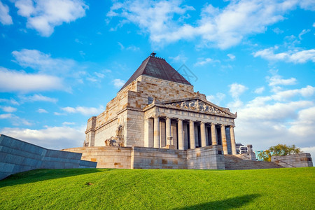 博物馆维多利亚结石纪念在澳大利亚墨尔本举行的第一次世界大战二纪念馆的仪式图片