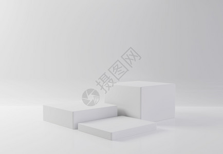 桌子白色的简单关于孤立背景白矩形方体产品展示表摘要最低限度几何概念工作室讲台平展览和业务演示阶段3D插图化成形infotoolt图片