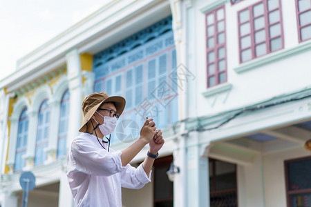 旅游在泰国普吉老城区PhuketOldTowet普吉Phucket建造筑学图片