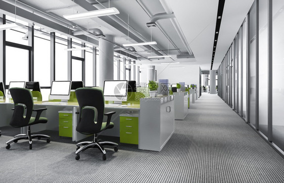 3d举行绿色商业会议和办公大楼的工间会议公司的休息室图片