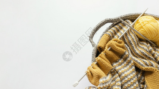 自在针织球美光编头和复制空间的羊毛篮子美丽图片编织针图片