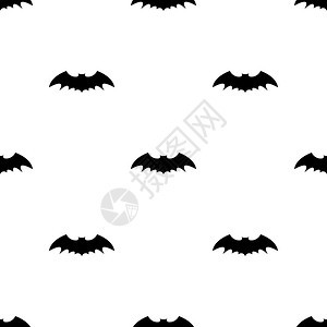 无缝模式包括蝙蝠黑色双周图纸万圣节纹理设计网络包装纸织物的矢量插图质地现代的象征图片