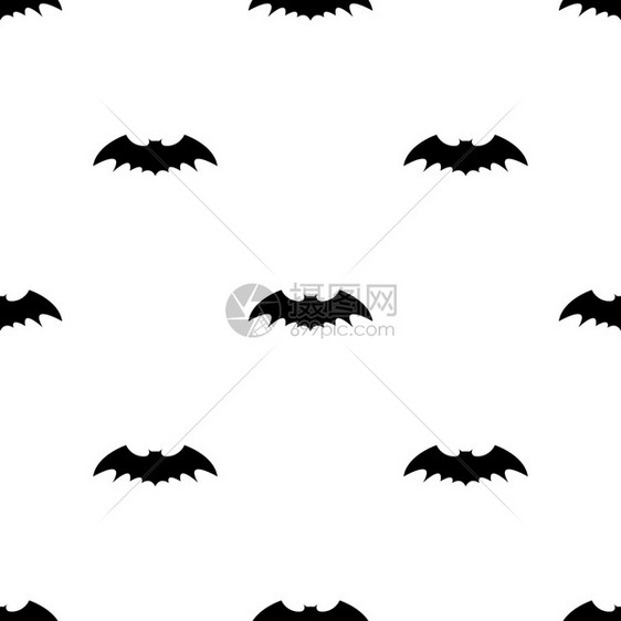 无缝模式包括蝙蝠黑色双周图纸万圣节纹理设计网络包装纸织物的矢量插图质地现代的象征图片