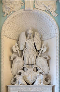 Marble雕塑古代战士盔甲Hermitage俄罗斯圣彼得堡花圈皇帝大理石图片