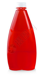 成熟丰富多彩的午餐白底隔离塑料瓶中番茄汁图片