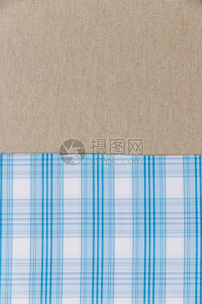 蓝色的复古格形型纺织品平袋布格子图片